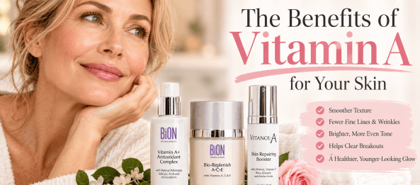 Vitamin A skincare benefits with BiON and Vitanol-A products